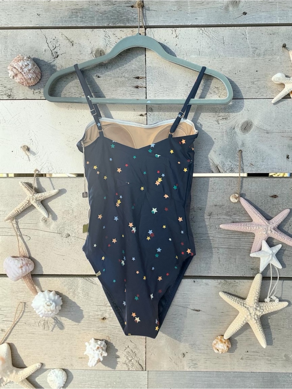 NWT Summersalt Oasis Deep Blue Sea Scatter Stars Swim Suit Size 2 One Piece
